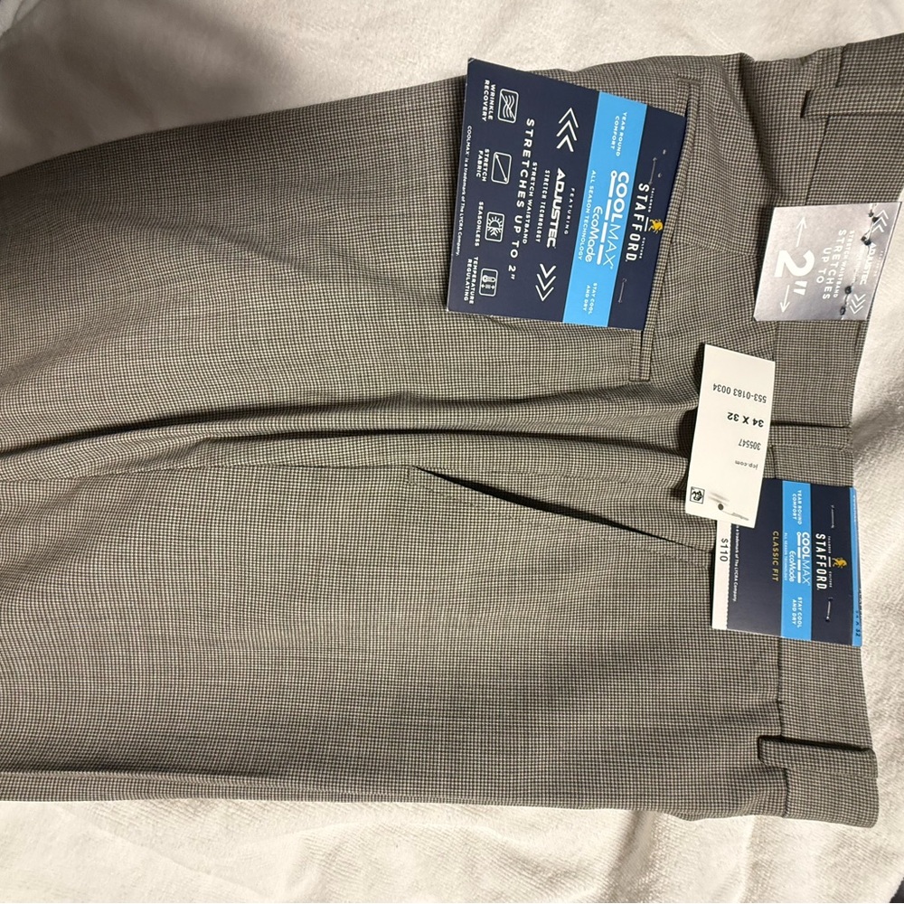 NWT Stafford Men's Brown & Tan 3-Piece Suit - Picture 6 of 13